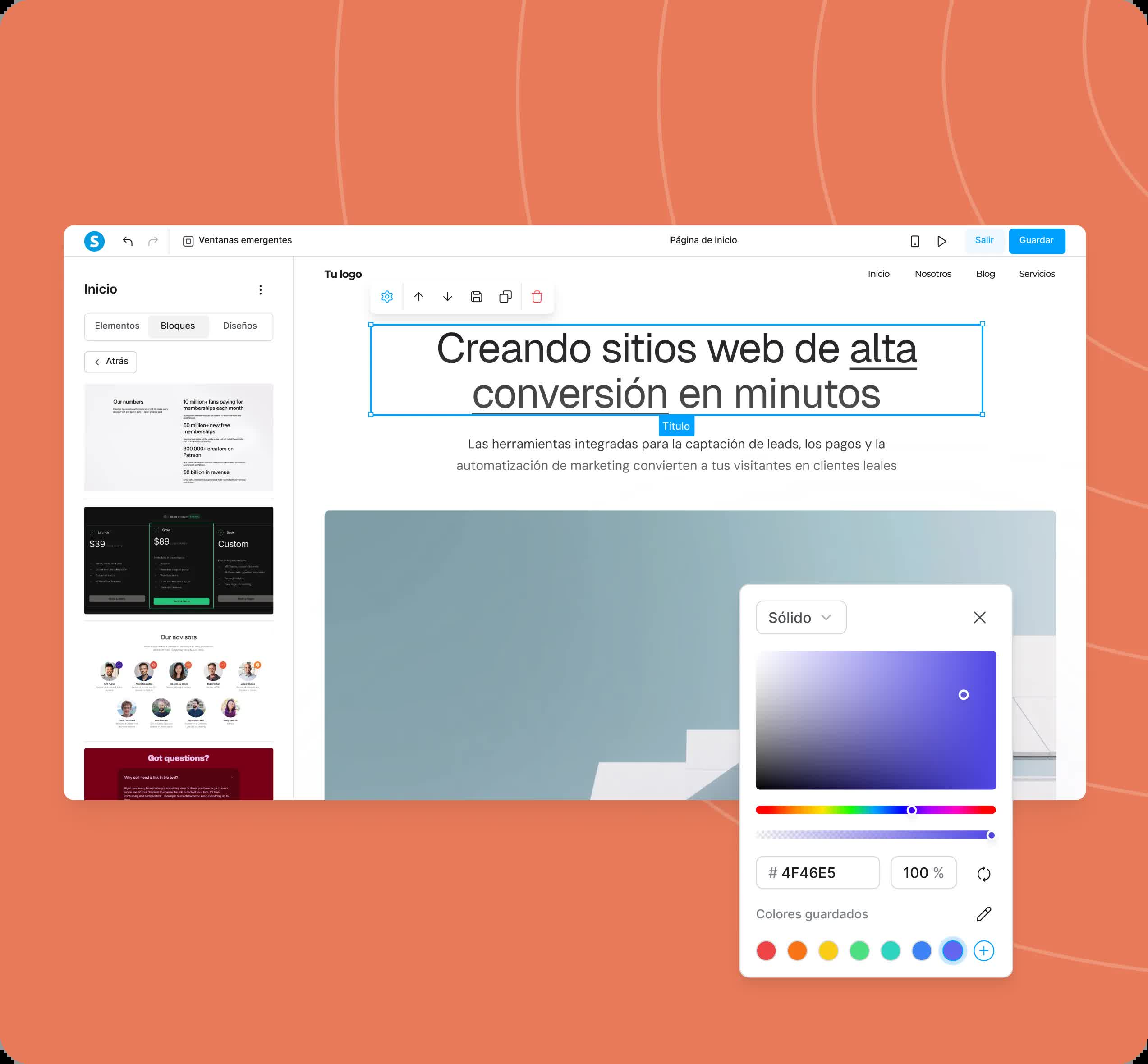Systeme.io crear landing page profesional